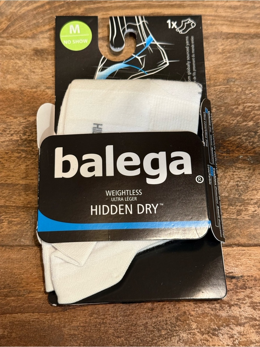 Balega Men's Hidden Dry No-Show Athletic Socks — White